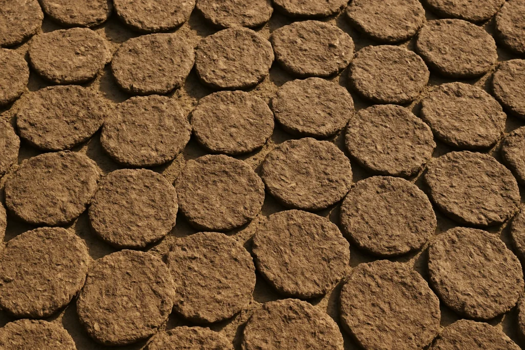 Dry Cow Dung Cake